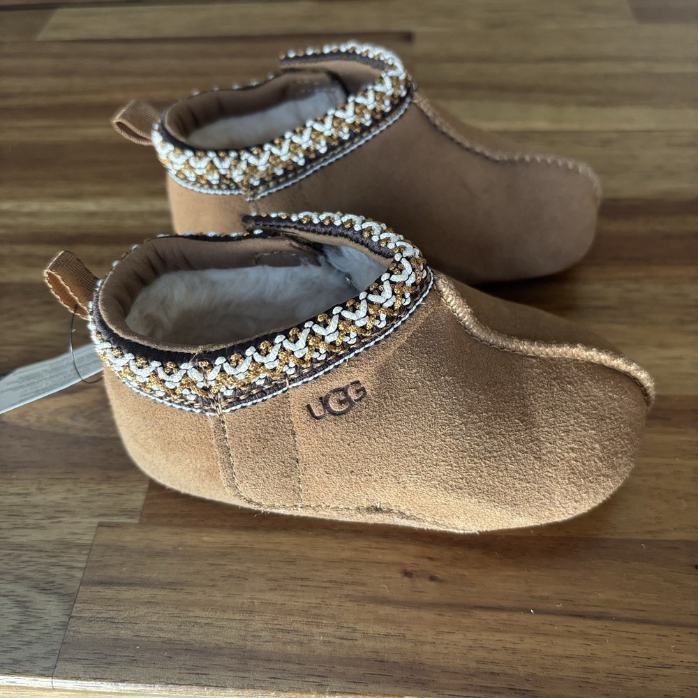 UGG Baby Tasman Bootie Boot Chestnut Suede Slippers BABY SIZE 04 / 05 NEW W/ TAG